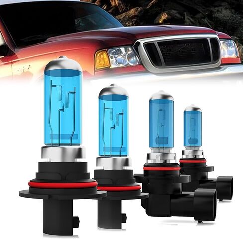 مصابيح المصابيح الأمامية متوافقة مع Ford Ranger 1998-2000 ، 9007 High Low Beam + 9006 Fog Light in Kuwait