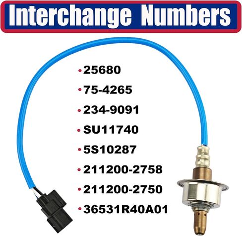 قطعتان 2349091 2344462 مستشعر O2 المنبع والمصب متوافق مع 2008-2012 Honda Accord 2.4L، متوافق مع 2009-2014 Acura TSX 2.4L استبدال #36531R40A01 36532R40A01 in Kuwait
