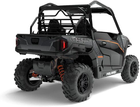 Polaris General Lock & Ride Tip-Down Headache Rack, for Specific General Models, Adds UTV Bed Storage, Protects Rear Cab, Black, Steel, Power Coated, Genuine OEM - 2882144 in Saudi Arabia