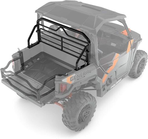 Polaris General Lock & Ride Tip-Down Headache Rack, for Specific General Models, Adds UTV Bed Storage, Protects Rear Cab, Black, Steel, Power Coated, Genuine OEM - 2882144 in Saudi Arabia