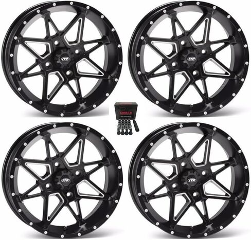 ITP Tornado ATV Wheels/Rims Milled/Black 15 "Can-Am Commander Maverick Renegade Outlander Defender in Saudi Arabia