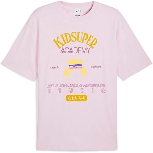 PUMA Mens Kidsuper Graphic Crew Neck Sleeve قمم غير رسمية غير رسمية - وردي in Saudi Arabia