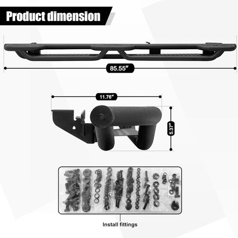 Vijay 4 Doors Side Step Bars Running Boards Compatible with 2020-2025 Gladiator JT in Kuwait