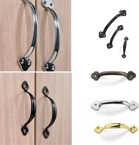 Pulls Handles 30Pcs Vintage Knobs Drawer Pulls Bronze Antique Cabinet Handles Zinc Alloy Door Handles Jewelry Box for Drawer Closet Cupboard Kitchen(102mm-Silver) in Saudi Arabia