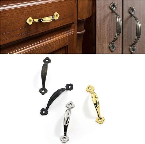 Pulls Handles 20Pcs Chinese Style Knobs Drawer Pulls Antique Bronze Cabinet Handles Zinc Alloy Door Handles Hardware Fittings for Drawer Closet Cupboard Kitchen(79mm-Gold) in Saudi Arabia