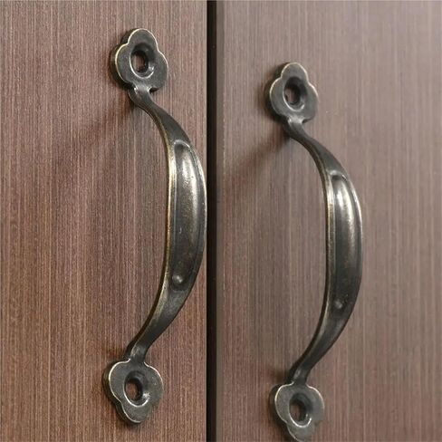 Pulls مقابض 20pcs مقابض الصينية على الطراز الصيني يسحب مقابض خزانة البرونز العتيقة مقابض الأبواب سبيكة الزنك تجهيزات الأجهزة لمطبخ خزانة للأدراج (79 ملم غولد) in Saudi Arabia