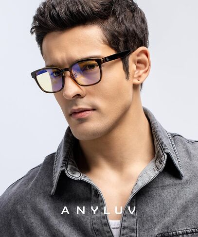 نظارات Anyluv Blue Light Men Women Computer Gaming Glasses Anti Eyestrain Lightweight Light Light Glockes Glockes in Kuwait