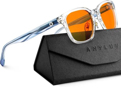 نظارات Anyluv Blue Light Men Women Computer Gaming Glasses Anti Eyestrain Lightweight Light Light Glockes Glockes in Kuwait