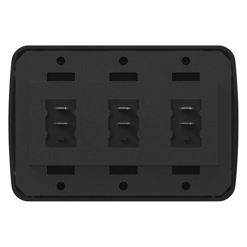 Leisure LED Contemporary Triple SPST On-Off Switch with Bezel, 12-Volt, for RV, Trailer, Camper (Black) in Kuwait