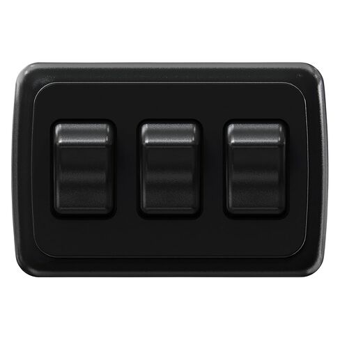 Leisure LED Contemporary Triple SPST On-Off Switch with Bezel, 12-Volt, for RV, Trailer, Camper (Black) in Kuwait
