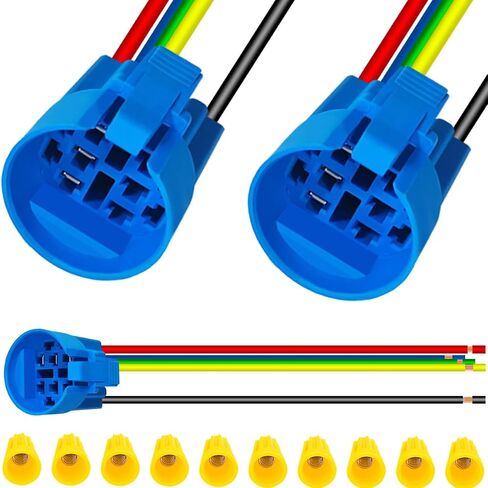 3PCS 22mm Push Button Switch Pigtail Wire Connector Socket with Buckle 5Pin Copper Wire 20AWG Harness Plug PA66 Shell with Terminal Cap for Marine Car Truck Computer (150mm/5.90inch) in Kuwait