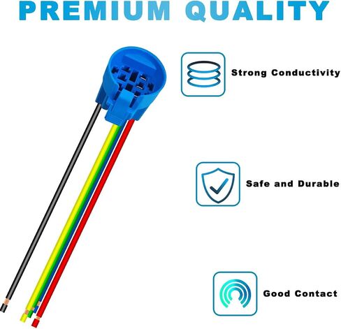 3PCS 22mm Push Button Switch Pigtail Wire Connector Socket with Buckle 5Pin Copper Wire 20AWG Harness Plug PA66 Shell with Terminal Cap for Marine Car Truck Computer (150mm/5.90inch) in Kuwait