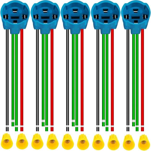 3PCS 22mm Push Button Switch Pigtail Wire Connector Socket with Buckle 5Pin Copper Wire 20AWG Harness Plug PA66 Shell with Terminal Cap for Marine Car Truck Computer (150mm/5.90inch) in Saudi Arabia