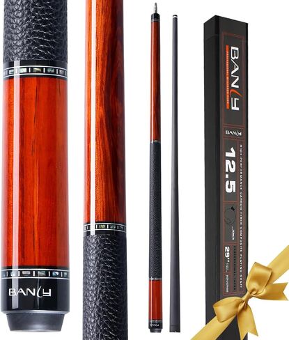Jflowers 10-22F Carbon Fiber Pool Cue Stick, 58" Leather Wrap Real Handmade Inlay Pool Sticks, Full Carbon Technology 12.5mm Tip Professional Low Deflection Billiard Cue Stick Case Set in Kuwait