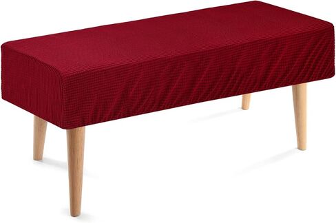 uxcell Dining Bench Cover, Stretch Piano Long Bench Stool Slipcover, Rectangle Washable Seat Cushion Protector for Living Room, Bedroom and Kitchen, Black in Saudi Arabia