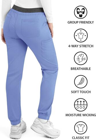 Maevn Matrix Full Heather Elastic Waistband Jogger Scrub Pant in Saudi Arabia