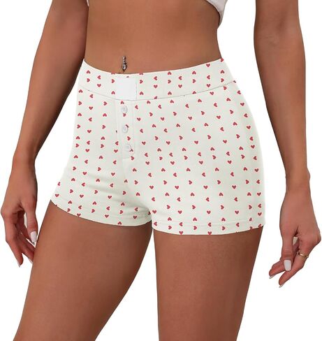 OLYCN Women's Micro Shorts Y2K Low Rise Slim Fit Elastic Button Front Comfy Shorts Sexy Pj Bottoms in Saudi Arabia