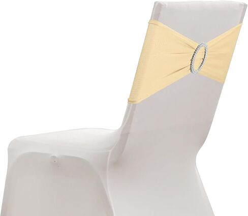 uxcell 10 Pack Chair Sashes, Stretch Chair Cover Band with Buckle Slider Polyester Bows Cover Band Universal Elastic Ties for Wedding Party Ceremony Event Decorations, Dark Grass Green in Saudi Arabia