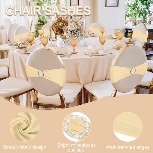 uxcell 10 Pack Chair Sashes, Stretch Chair Cover Band with Buckle Slider Polyester Bows Cover Band Universal Elastic Ties for Wedding Party Ceremony Event Decorations, Dark Grass Green in Saudi Arabia