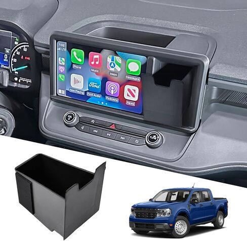 Dashboard Organizer Drawer Compatible with 2022 2023 2024 Ford Maverick Interior Accessories, Dash Cubby Drawer Hidden Storage Box Custom-fit Screen Right Side Cubby Insert Durable ABS in Saudi Arabia