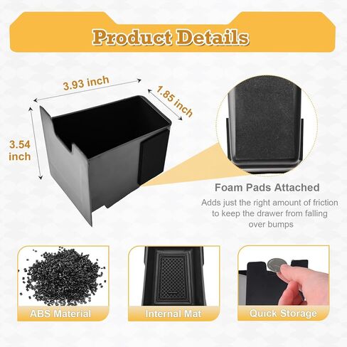 Dashboard Organizer Drawer Compatible with 2022 2023 2024 Ford Maverick Interior Accessories, Dash Cubby Drawer Hidden Storage Box Custom-fit Screen Right Side Cubby Insert Durable ABS in Saudi Arabia