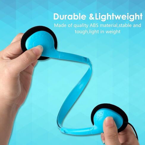 20 Pack Bulk Classroom Headphones for Students Kids School Wholesale Headphones Class Set with 3.5mm Jack for Chromebook Laptop PC Computer Black in Kuwait