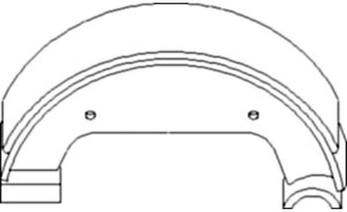 RAParts 87344270 New Brake Shoes (Set of 2) Fits Ford 1700 1900 1910 in Saudi Arabia