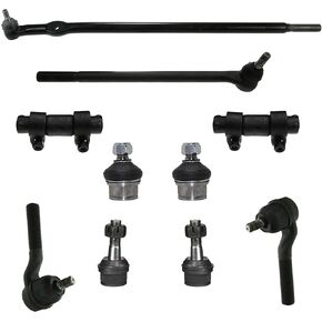 التعليق الأمامي من PartSW-10 PC لـ Ford F-250 1985 4WD ، F-250 1986-1994 4WD/ Inner و Outer Tie Rod نهايات+تعديل الأكمام+مفاصل الكرة العلوية والسفلية+الرابط السحب in Kuwait