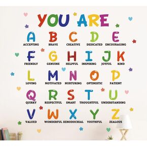 IARTTOP Classroom Decoration Inspirational Positive Quotes Wall Stickers Colorful Rainbow Stars Books Nursery Decals When You Enter This Classroom Wall Decor for Kids Room Bedroom Bathroom in Saudi Arabia