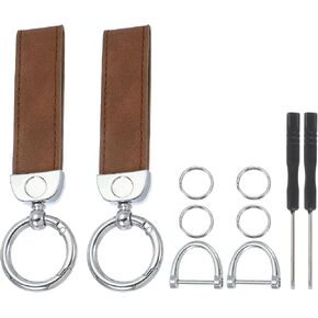 MECCANIXITY Car Key Chain Leather Keychain 360 Degree Rotatable Snap Swivel Key Fob Holder in Saudi Arabia