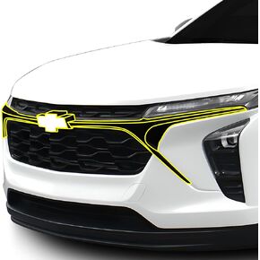 Bogar Tech Designs Front Chrome Delete Overlay متوافق مع Chevrolet Trax 2024-2025 ، Gloss Black in Kuwait