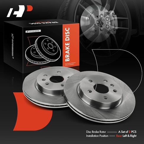 A-Premium 12.40 inch (315mm) Rear Vented Disc Brake Rotors Compatible with Select Chevy, Buick, Cadillac and Saab Models - Camaro, Impala, Malibu, 9-5, Allure, LaCrosse, Regal, CT5, CT6, XTS, 2-PC Set in Saudi Arabia