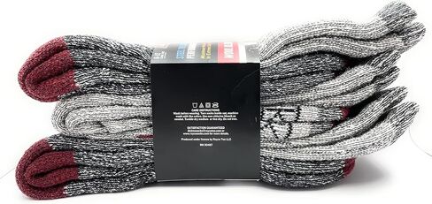 Dickies Genuine Men’s 3-Pairs Steel Toe Crew Performance Thermals Socks, Wool Blend , Multicolor (Red & Gray) Pack of 1 in Saudi Arabia