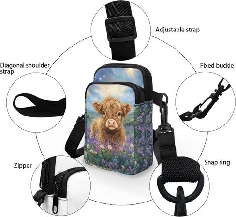 Xpyiqun Crossbody Phone Bag for Purse for Women Canvas Small Sling Shoulder Handbag Cross Body Pouch in Kuwait