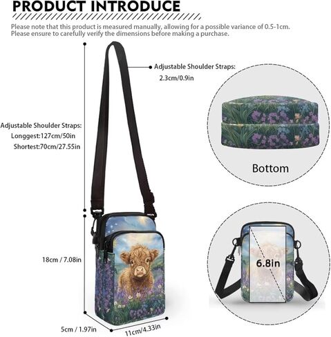 Xpyiqun Crossbody Phone Bag for Purse for Women Canvas Small Sling Shoulder Handbag Cross Body Pouch in Kuwait