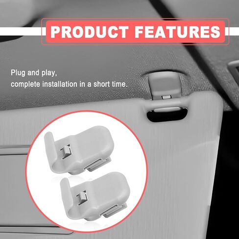 LC6269261B77 SUN VISOR Support Clip Retainer متوافق مع 2004-2009 MAZDA RX-8 CX-7 3 CX-9 5 6 ، 2PCS SUN SUN CLIP in Saudi Arabia