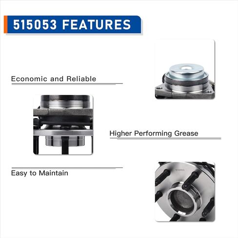 PAROD 2PCS 515053 Wheel Hub & Bearing Assembly Fit for 2002-2006 Cadillac Escalade, Chevy Avalanche 1500, 2003-2008 Express 2003-2005 2500, 2000-2006 Suburban Tahoe, GMC Savana Yukon, Yukon XL 1500 in Saudi Arabia