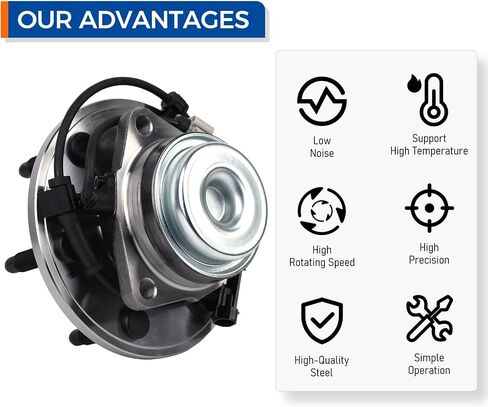 PAROD 2PCS 515053 Wheel Hub & Bearing Assembly Fit for 2002-2006 Cadillac Escalade, Chevy Avalanche 1500, 2003-2008 Express 2003-2005 2500, 2000-2006 Suburban Tahoe, GMC Savana Yukon, Yukon XL 1500 in Saudi Arabia