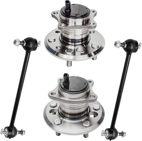 Detroit Axle-مجموعة محامل محامل العجلات الخلفية لعام 2007-2011 تويوتا كامري 2006-2012 Avalon exus es350 ، 2 عجلات محمل محاور 2 Sway Bar End Links 2009 2000 2010 استبدال in Saudi Arabia