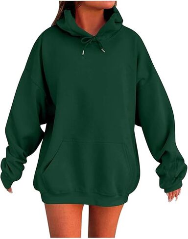 Hoodies for Women Oversized Fall Fashion Lightweight Long Sleeve Pocket Sweatshirt Hooded Casual Winter Warm Clothes in Saudi Arabia