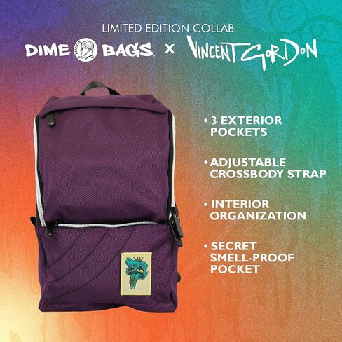 حقائب DIME - حقيبة ظهر The Tab Crossbody Sling، إصدار محدود من Vincent Gordon، حزام متين وقابل للتعديل، مزيج من القنب والبوليستر، (أسود) in Saudi Arabia