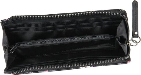 Kuromi Expressions Allover Design Faux Leather Full Zip Wallet With Metal Logo Badge in Saudi Arabia