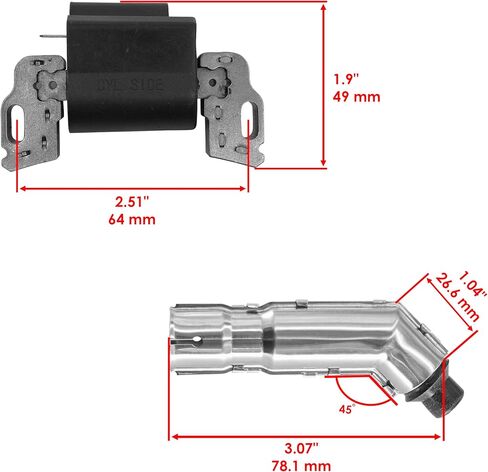 Caltric Ignition Coil Compatible with John Deere S100 S110 X105 X106 X107 X115R X117R in Saudi Arabia