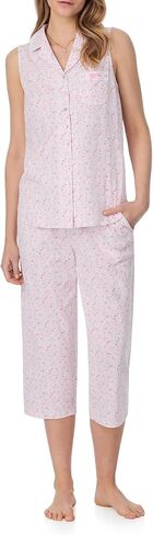 مجموعات Eileen West 2 قطعة للنساء - مجموعات صالة Capri Pajama Pajama أكمام in Saudi Arabia