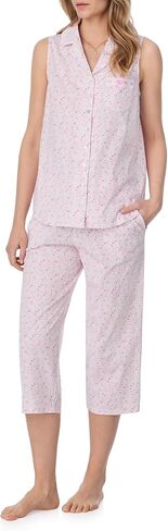 مجموعات Eileen West 2 قطعة للنساء - مجموعات صالة Capri Pajama Pajama أكمام in Saudi Arabia
