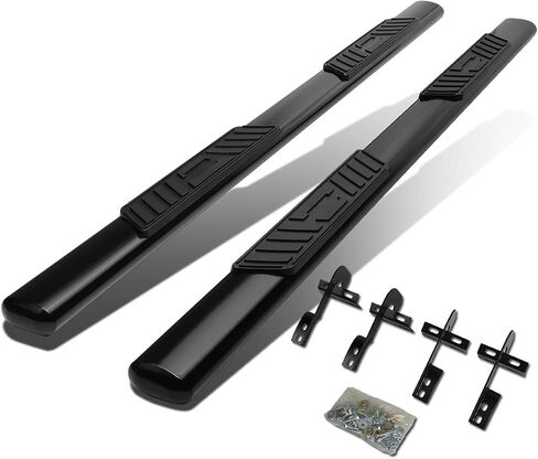 ألواح الجري Outo Dynasty Oval متوافقة مع 2004-2008 Lincoln Mark LT Ford F150 Crew Cab ، STELL STELL STEP LAIR NERF BARS ، 5 "Step Bars ، Black Powdercoated 2005 2006 2007 in Kuwait