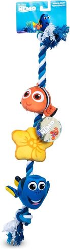 Pixar’s Finding Nemo Rope Toy for Dogs, Squeak and Crinkle | Disney Pixar Dog Toys | Dory & Nemo Fun Tug Style Dog Toy, 15 Inch in Saudi Arabia