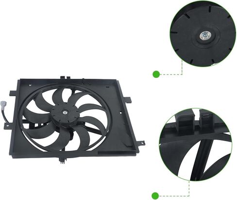 munirater Radiator Cooling Fan Plastic Replacement for Versa 2012-2019 Replacement for Micra 2015-2019 in Saudi Arabia