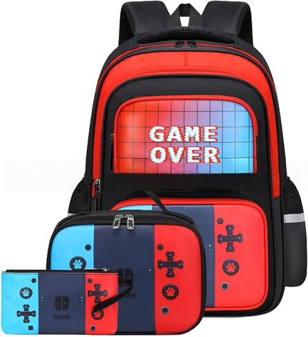 حقيبة ظهر للمدرسة للأولاد ، 3 PCS Spider School Backpack للأولاد مع صناديق الغداء وحقائب القلم الرصاص ، حقيبة مدرسية مقاومة للماء للأطفال المراهقين ، المراهقين الابتدائيين ، حقيبة كتب الأطفال (Spider Black) in Saudi Arabia