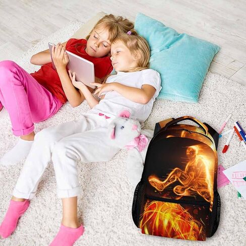 Boys Bookbag, Soccer Backpack, Kids Schoolbag for Boys Girls, Gift for Kids Back to School, 17 Inch Student Bookbag for Travel Picnic Hiking in Kuwait